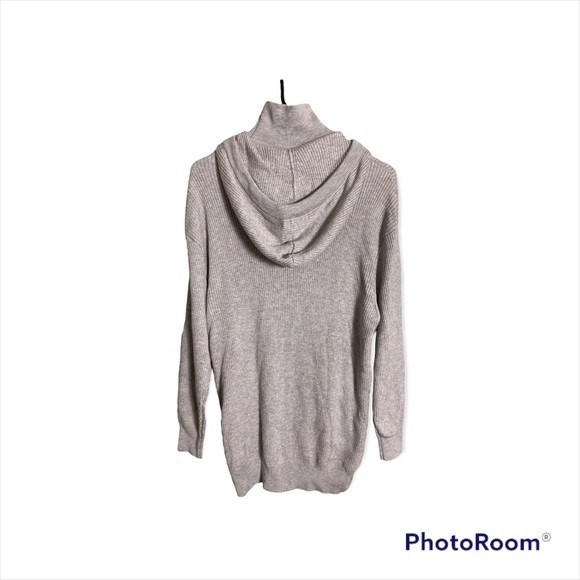 NWT ZARA COWL NECK SWEATER HOODIE WITH FRONT DRAWSTRINGS SIZE MEDIUM - Picture 2 of 10